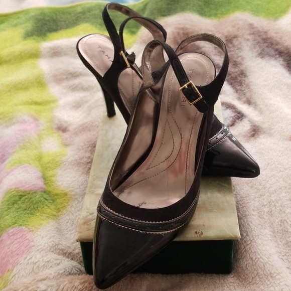 Tahari Black Slingback Heels Size 10 - Picture 4 of 8